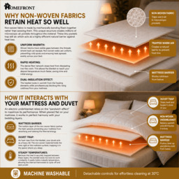 Rackhams Electric Blanket Superking Size Dual Control, Built In Advanced Overheat Protection System with Auto Safety Shut Off - thumbnail 5