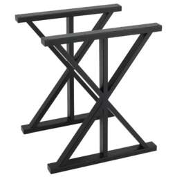 Rackhams 2 Pieces Black Metal Table Legs Heavy Duty Industrial Table Legs - thumbnail 5