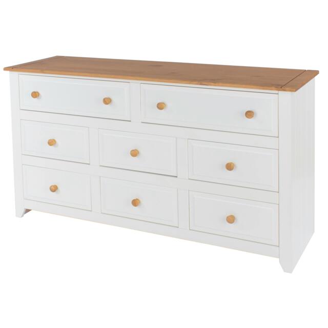 Rackhams Capri 6 + 2 Drawer Large & Wide Chest of Drawers - white - image 1