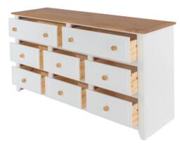 Rackhams Capri 6 + 2 Drawer Large & Wide Chest of Drawers - white - thumbnail 2