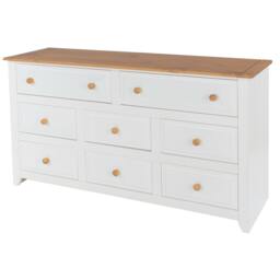 Rackhams Capri 6 + 2 Drawer Large & Wide Chest of Drawers - white - thumbnail 1