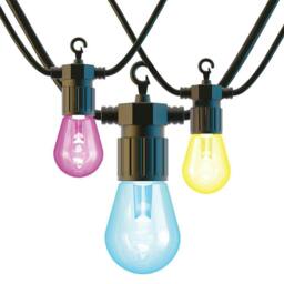Rackhams WiFi Outdoor LED String Light Kit, 7.6m with 12 Smart Lamps, IP65, RGB & Warm White, APP & Voice Control - thumbnail 1