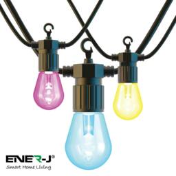 Rackhams WiFi Outdoor LED String Light Kit, 7.6m with 12 Smart Lamps, IP65, RGB & Warm White, APP & Voice Control - thumbnail 4