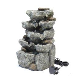 Rackhams 49CM Height Garden Cascading Waterfall Tiered Water Fountain Pump - thumbnail 4