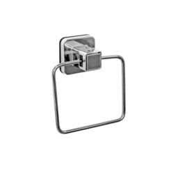 Rackhams Pushloc Stainless Steel Suction Wall Mounted Towel Ring - thumbnail 6