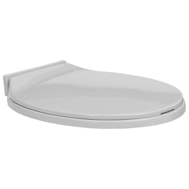 Rackhams Soft-Close Toilet Seat Light Grey Oval