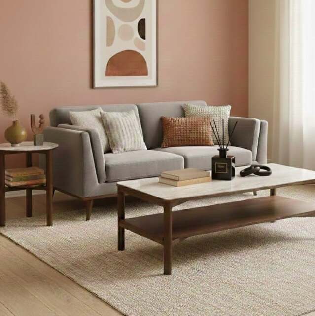 Rackhams Mickey 3 Seat Sofa - Stone Grey - Stone Grey - image 1