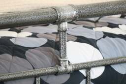 Rackhams Arcadia Metal Copper Pipe Bed Frame - A Unique and Industrial-Chic Addition to Your Bedroom - Silver - Single - thumbnail 4