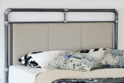 Rackhams Arcadia Metal Copper Pipe Bed Frame - A Unique and Industrial-Chic Addition to Your Bedroom - Silver - Single - thumbnail 2