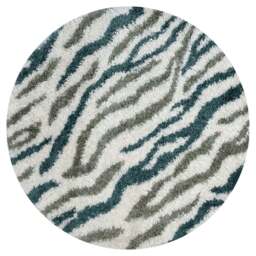 Rackhams Moodi Shaggy Green Nyra Rug - Ø 120 cm - thumbnail 1