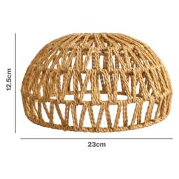 Rackhams Rustic Ceiling Pendant Light Shade Hemp Rope Lamp Shade Boho Yellow 23cm - thumbnail 3