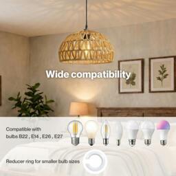 Rackhams Rustic Ceiling Pendant Light Shade Hemp Rope Lamp Shade Boho Yellow 23cm - thumbnail 6