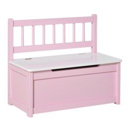 Rackhams 2 In 1 Wooden Toy Box, Kids Seat Bench Storage Chest, 60 x 30 x 50cm - thumbnail 2