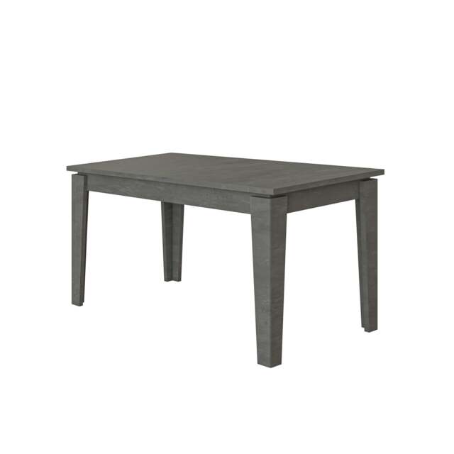 Rackhams Tolmen Dining Table Rectangular Extendable Table Up to 6 Seater Contemporary Kitchen Table 140Wcm Living Room, Retro Grey - Retro Grey - image 1