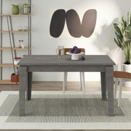 Rackhams Tolmen Dining Table Rectangular Extendable Table Up to 6 Seater Contemporary Kitchen Table 140Wcm Living Room, Retro Grey - Retro Grey - thumbnail 3
