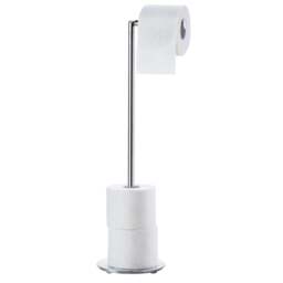 Rackhams Polished Stainless Steel Freestanding Toilet Roll Holder - thumbnail 3