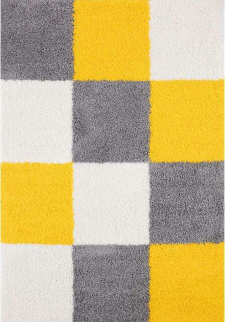 Rackhams Myshaggy Geometric Yellow Rug - 160X230 cm - image 1