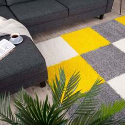 Rackhams Myshaggy Geometric Yellow Rug - 160X230 cm - thumbnail 6