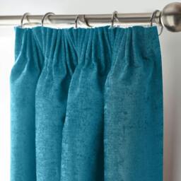 Rackhams Chenille Blackout Pencil Pleat Top Curtains - 117cm width x 229cm drop - thumbnail 2