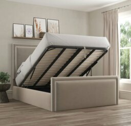Rackhams Verona Piping Ottoman Bed - Plush Cream - Single - thumbnail 4
