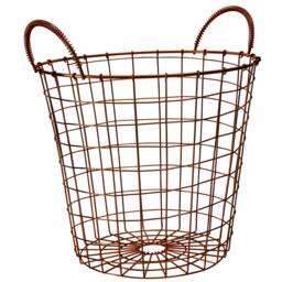 Rackhams Vertex Copper Finish Round Wire Basket - thumbnail 2