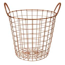 Rackhams Vertex Copper Finish Round Wire Basket - thumbnail 3