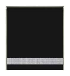 Rackhams Black Straight Diamante Edge Border Roller Blind - 90cm