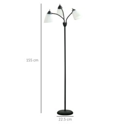 Rackhams Tree Floor Lamp with 3 Adjustable Light Industrial Black - thumbnail 3