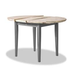 Rackhams Florence Round Extending Kitchen Dining Table 92cm - White - thumbnail 3
