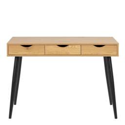 Rackhams Neptun 3 Drawer Office Desk in Oak - 1 - Natural - 50 - thumbnail 2