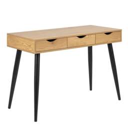 Rackhams Neptun 3 Drawer Office Desk in Oak - 1 - Natural - 50