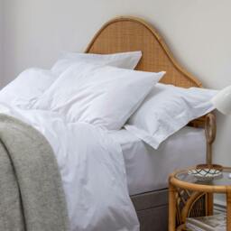 Rackhams White 200 Thread Count Organic Cotton 30cm Standard Fitted Sheets - King - Single - thumbnail 3
