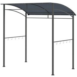 Rackhams 2.2 x 1.5 m BBQ Gazebo Tent Sun Shade with Canopy, Grey - Beige - 215cm x 150cm x 220cm - thumbnail 3