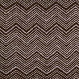 Rackhams ZigZag Chocolate Brown and Cloud Grey Cushion - thumbnail 2