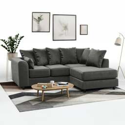 Rackhams Brooklyn Full Foam Plush Velvet Corner Sofa - Gold - Right Hand Facing - thumbnail 2