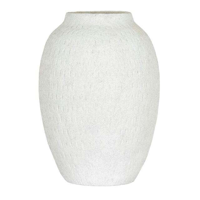 Rackhams Ashen Tall Vase - White - 35cm x 24cm x 24cm - White - 100% Mixed - image 1