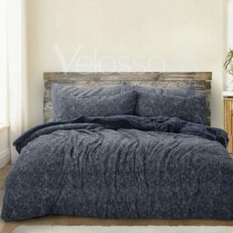 Rackhams Teddy Marl Fluffy and Warm Fleece Duvet Cover Set - Blush - King - thumbnail 5