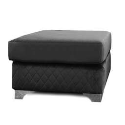 Rackhams Victoria Plush Velvet Footstool - Grey - thumbnail 4