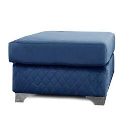 Rackhams Victoria Plush Velvet Footstool - Grey - thumbnail 5
