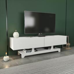 "Rackhams Tera Modern TV Stand TV Cabinet for TV's up to 72"" - White" - thumbnail 3