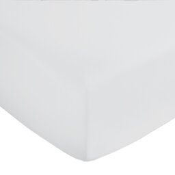 Rackhams 400 Thread Count Cotton Sateen Fitted Sheet - White - Double - thumbnail 4