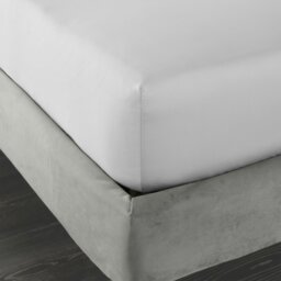 Rackhams 400 Thread Count Cotton Sateen Fitted Sheet - White - Double - thumbnail 2
