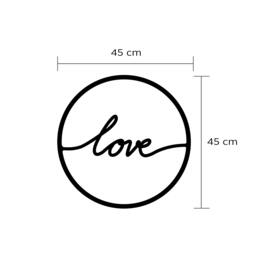 Rackhams To Love Modern Metal Wall Art Home Decoration Ornament, Black - Metal - Black - thumbnail 3