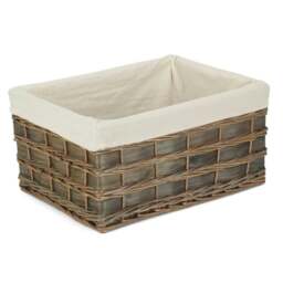 Rackhams Grey Scandi Storage Basket With White Lining - Small - thumbnail 6