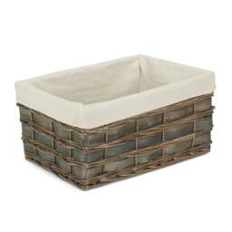 Rackhams Grey Scandi Storage Basket With White Lining - Small - thumbnail 5