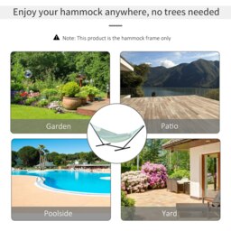 Rackhams 3.6m Long Metal Hammock Stand Frame Replacement Garden Outdoor Patio - thumbnail 4
