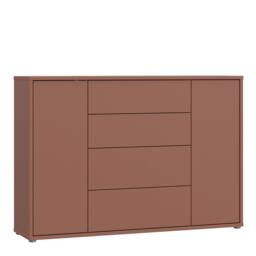 Rackhams Alice Springs Wide Sideboard with 4 Drawers & 2 Doors with Push-to-Open in Terracotta - W 143.9 X  H 99.1 X  D 34.9cm - Terracotta - 1 - thumbnail 2