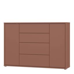Rackhams Alice Springs Wide Sideboard with 4 Drawers & 2 Doors with Push-to-Open in Terracotta - W 143.9 X  H 99.1 X  D 34.9cm - Terracotta - 1 - thumbnail 4