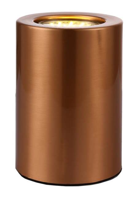 Rackhams Small and Contemporary Brushed Copper LED Table/Floor Lamp Uplighter - image 1