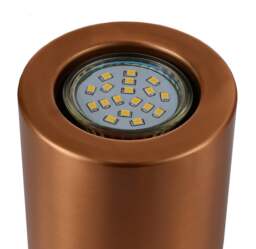 Rackhams Small and Contemporary Brushed Copper LED Table/Floor Lamp Uplighter - thumbnail 2